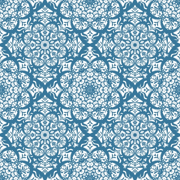 Seamless vector damask pattern, endless pattern with vintage mandala elements ((eps (18 files)