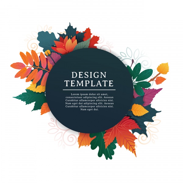 Set autumn vector bubbles, design banner with autumn sale and discount card ((eps (22 files)