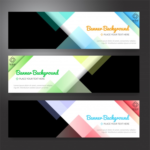 Set of abstract colorful banner background with copy space ((eps (38 files)