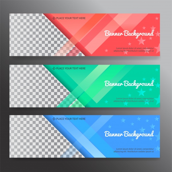 Set of abstract colorful banner background with copy space ((eps (38 files)