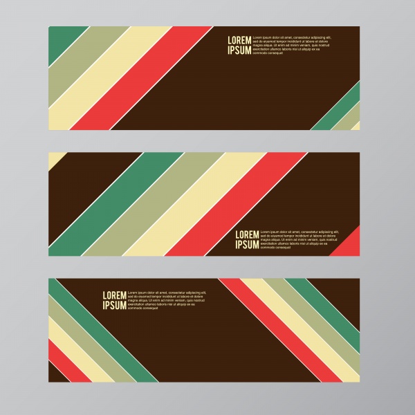 Set of abstract colorful vector banner background ((eps (32 files)