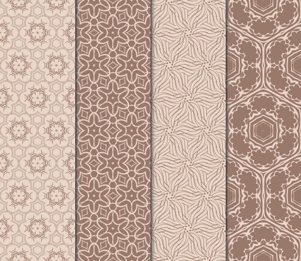 Set of beautiful vector seamless pattern with transformed geometric shape ((eps (18 files)