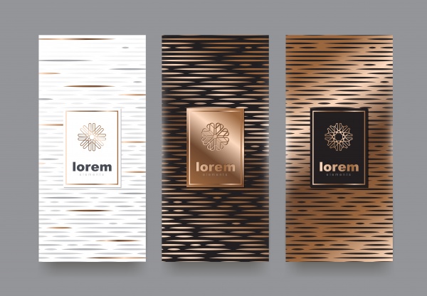 Stylish templates for cosmetic products packaging ((eps (18 files)
