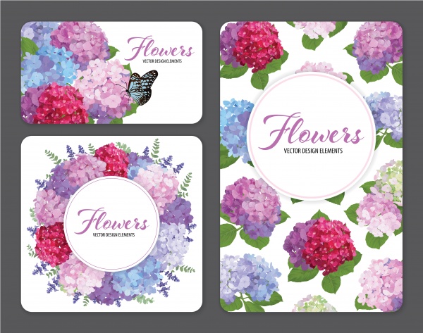 Vector design elements with beautiful flowers ((eps (18 files)