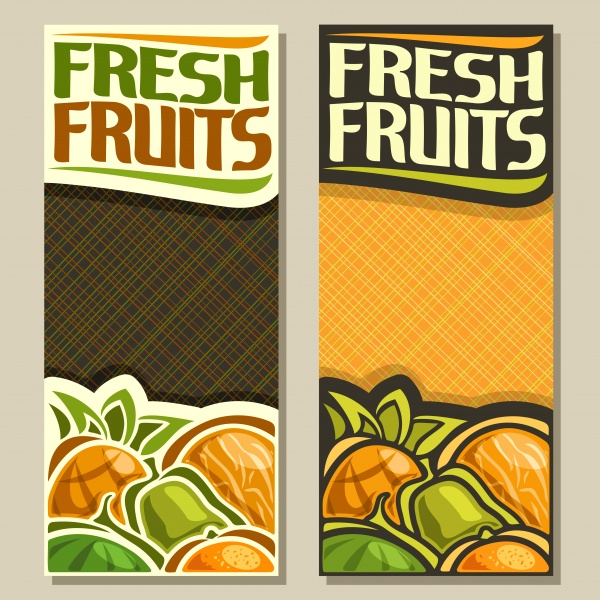 Vector labels with fresh fruits in vintage style ((eps (20 files)