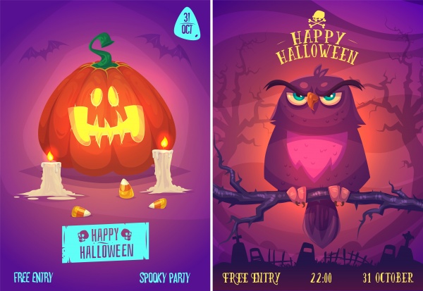 Vector set of halloween illustrations ((eps (38 files)