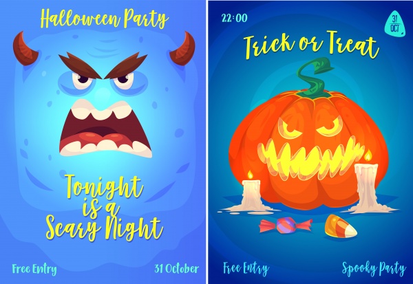 Vector set of halloween illustrations ((eps (38 files)