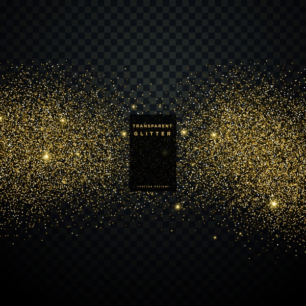 Vector set of transparent golden light effect, shiny sparkles confetti background ((eps (24 files)