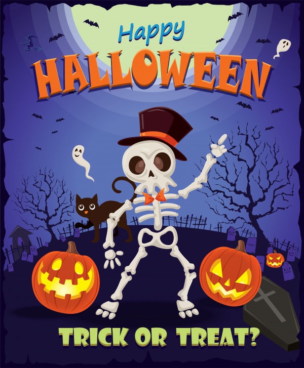 Vintage Halloween poster design 6 ((eps (50 files)
