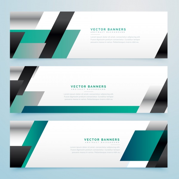 Abstract geometric vector banners set ((eps (32 files)