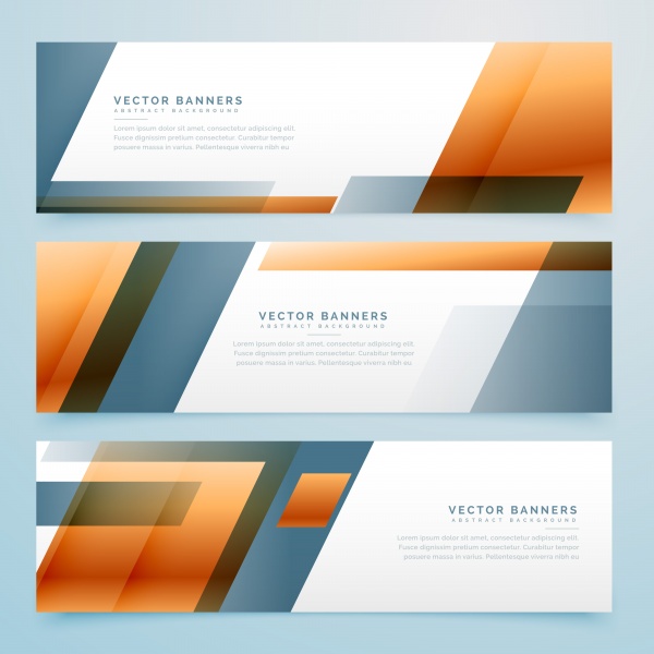 Abstract geometric vector banners set ((eps (32 files)