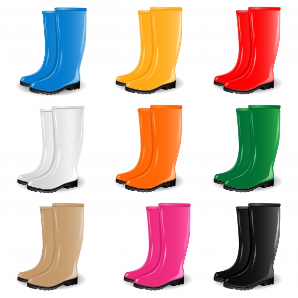 Autumn rain rubber boot umbrella ((eps (50 files)