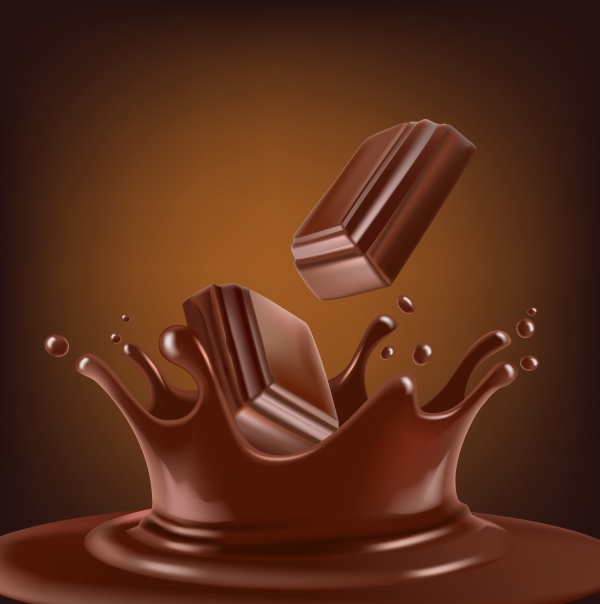 Chocolate Backgrounds Set ((eps (8 files)