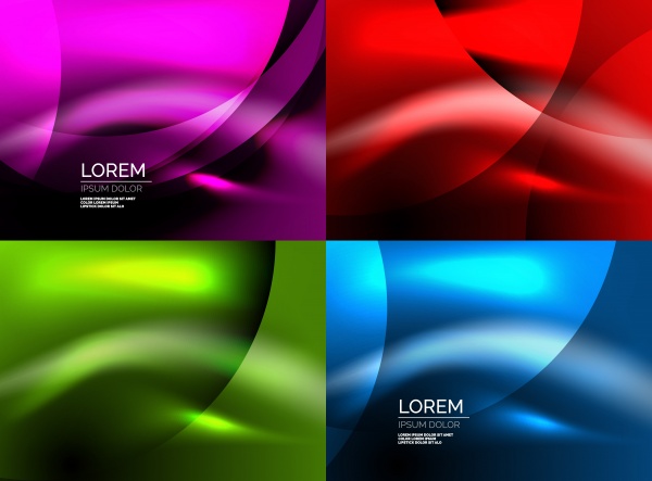 Colorful Waves Backgrounds 9 ((eps (12 files)