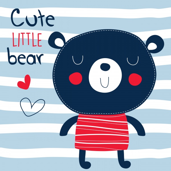 Cute fashionable teddy bear ((eps (50 files)