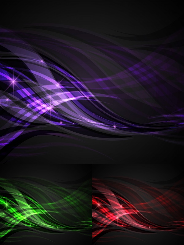 Dark Abstract Waves Backgrounds ((aitff (13 files)