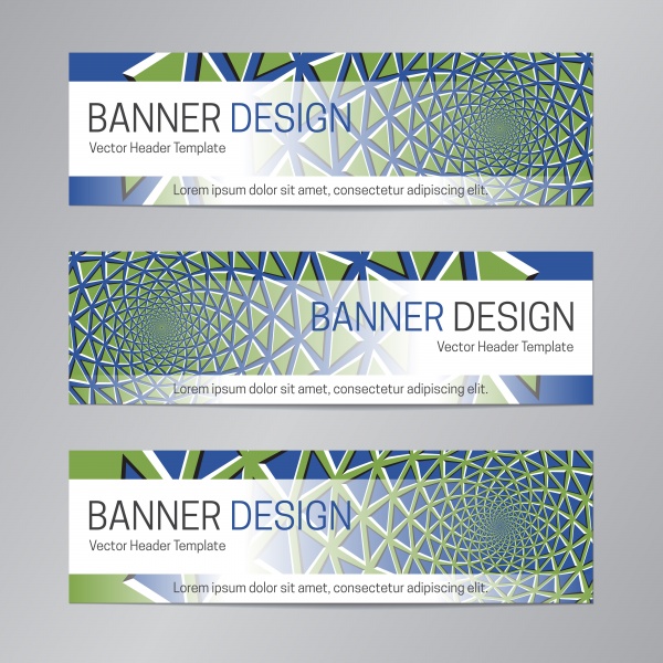 Vector banner design, abstract web header template ((eps (40 files)