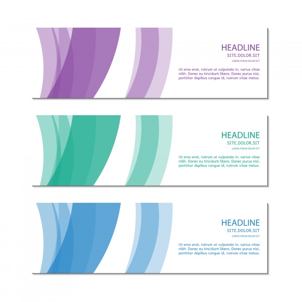 Vector color banner with abstract ((eps (38 files)