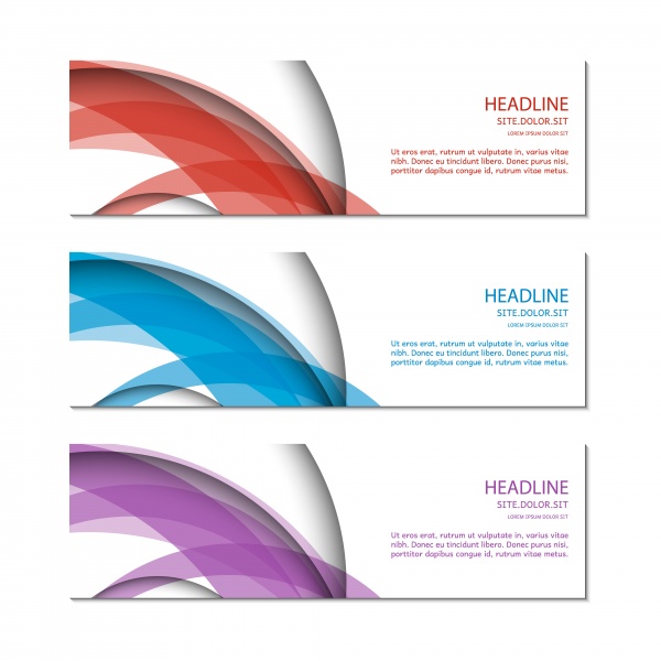 Vector color banner with abstract ((eps (38 files)