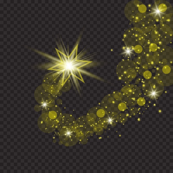 Vector glow light effect, gold glitter, star burst with sparkles ((eps (32 files)
