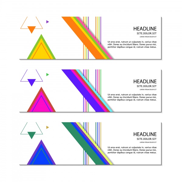 Vector multicolor banner with abstract ((eps (38 files)