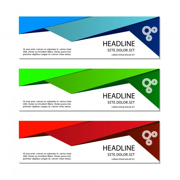 Vector multicolor banner with abstract ((eps (38 files)
