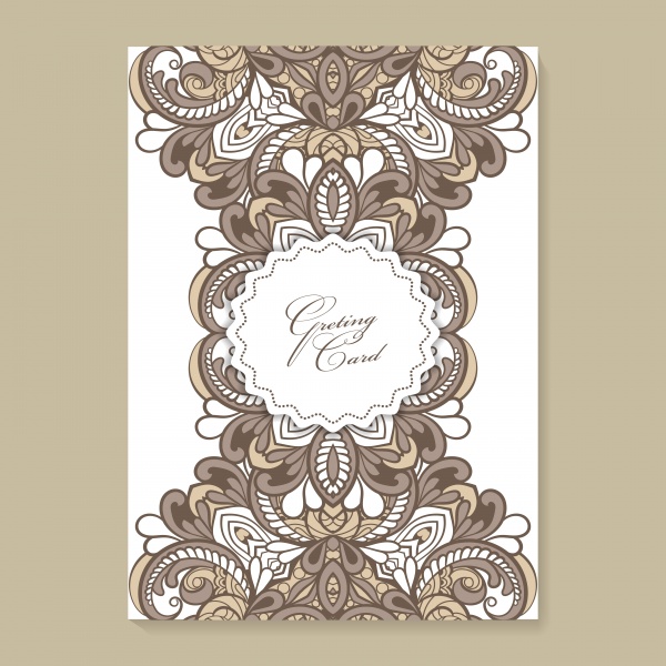 Vector set invitation card with lace decoration for wedding, birthday, Valentine's day ((eps (38 files)