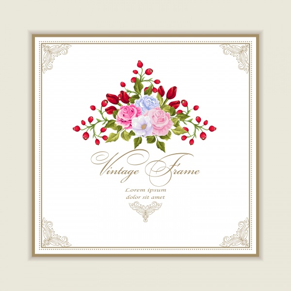 Vector set invitation card with lace decoration for wedding, birthday, Valentine's day ((eps (38 files)