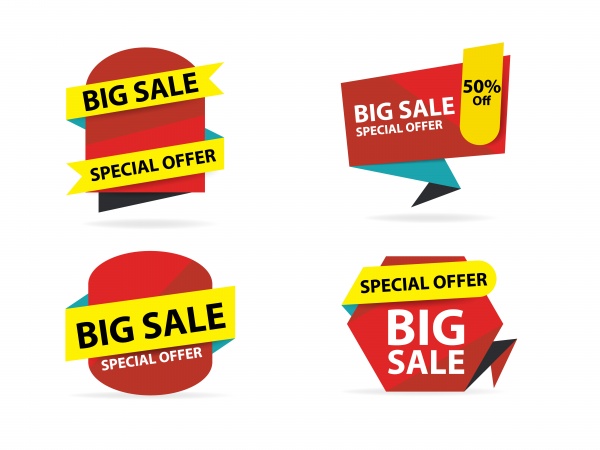 Vector shopping sale banner template, discount sale banner collection set ((eps (38 files)