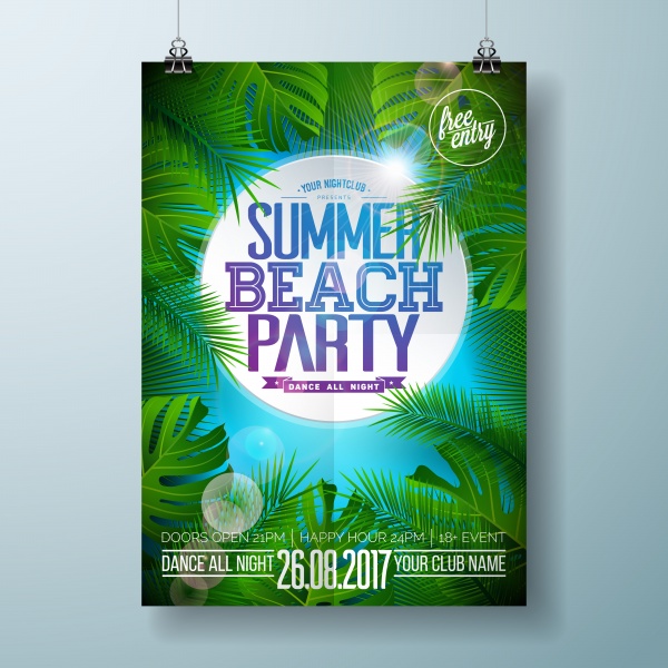 Vector summer party background ((eps (50 files)