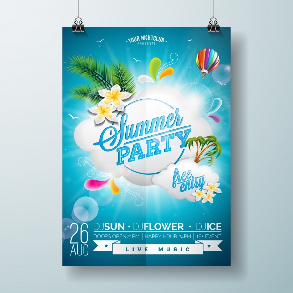 Vector summer party background ((eps (50 files)