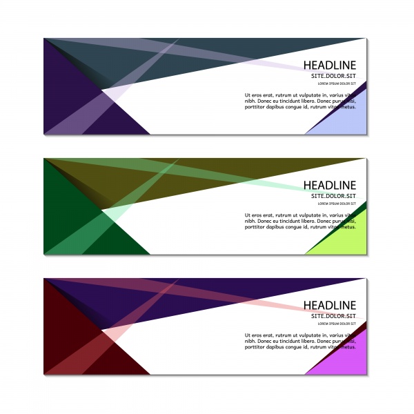 Vector watercolor header banners ((eps (38 files)