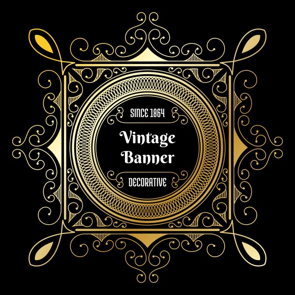 Vintage vector background with gold design ((eps (32 files)