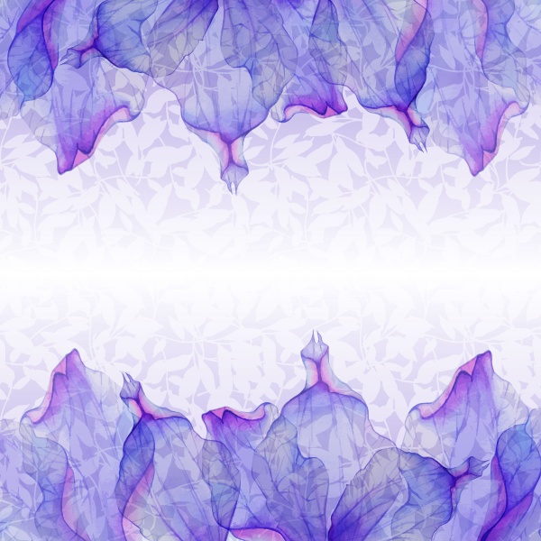 Watercolor card with Purple flower petal ((eps (34 files)
