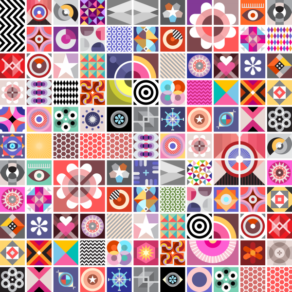 Abstract Geometric Pattern set ((eps ((ai ((png (5 files)
