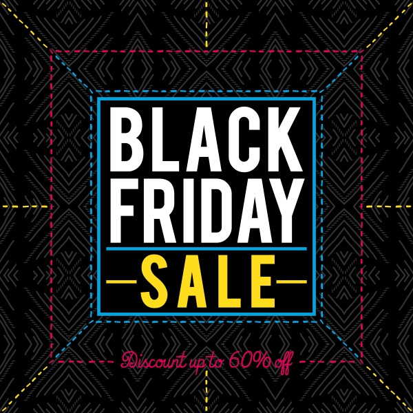 Black friday sale banner on patterned background ((eps (50 files)