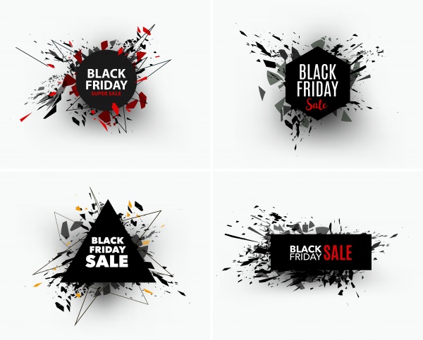 Black Friday sale inscription design template ((eps (30 files)