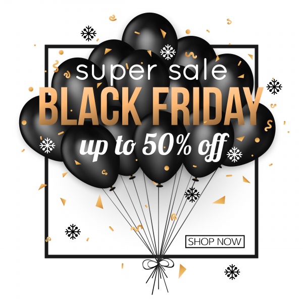 Black Friday Sale Poster Template for shopping ((eps (12 files)