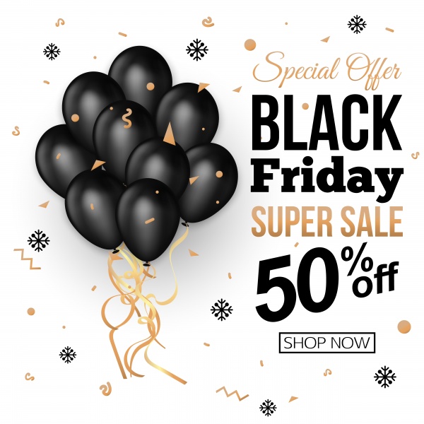 Black Friday Sale Poster Template for shopping ((eps (12 files)