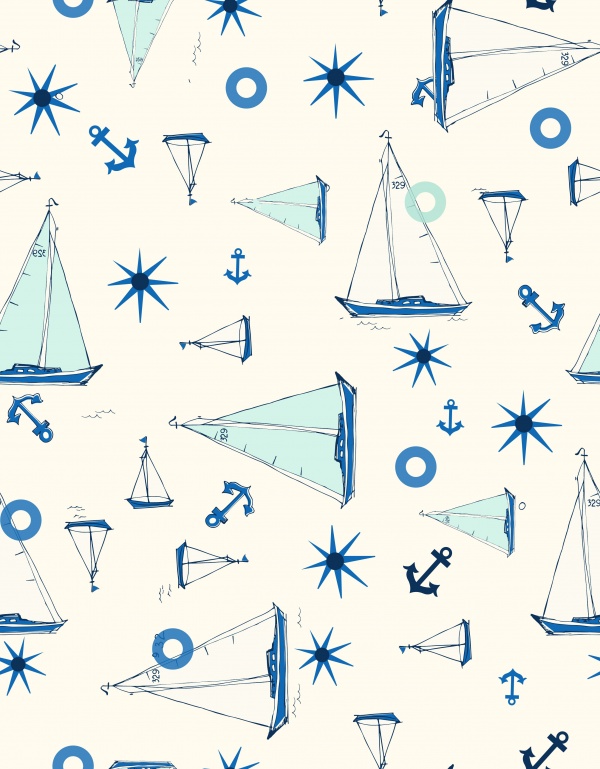 Bon Voyage Nautical Patterns ((eps ((png (91 files)
