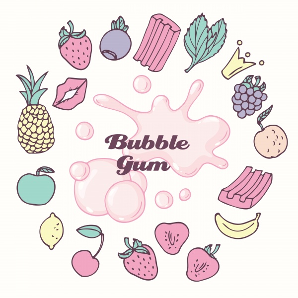 Bubble gum collection ((psd (45 files)