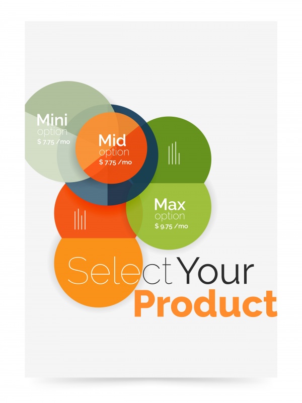 Business layout - select your product with sample options ((eps (50 files)
