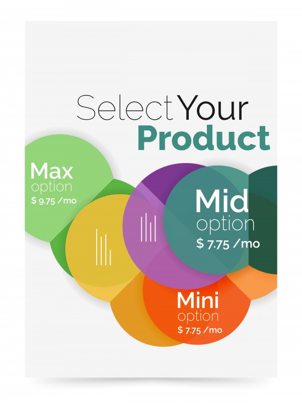 Business layout - select your product with sample options ((eps (50 files)