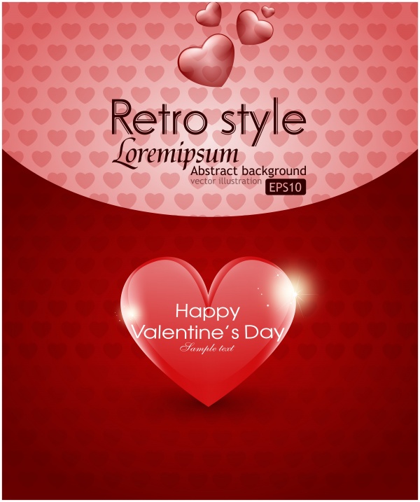 Card for valentine day with heart, love ((eps (48 files)