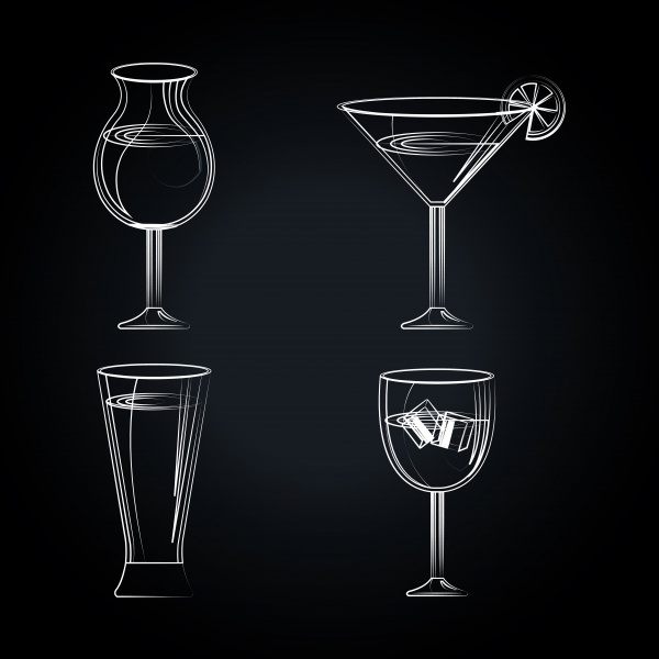 Cocktails list bar vector illustration ((eps (38 files)