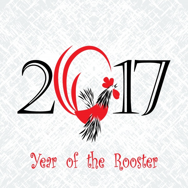 Concept of Chinese New Year of the Rooster ((eps (18 files)