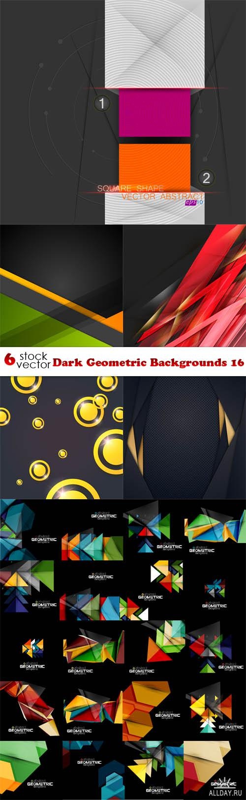Dark Geometric Backgrounds 16 ((aitff (13 files)