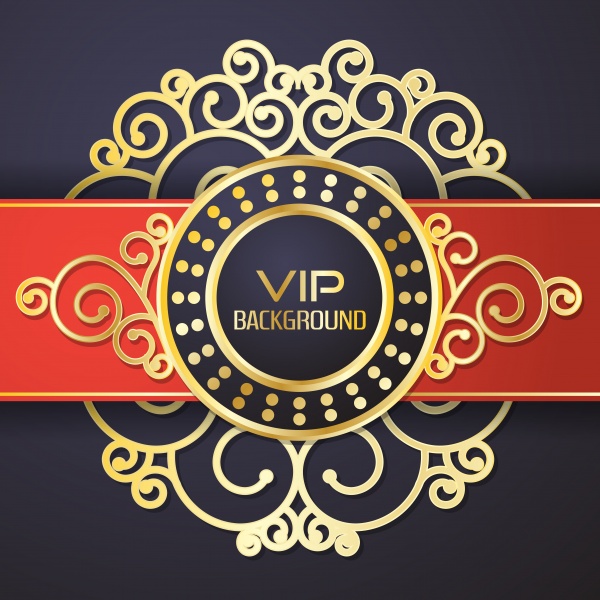 Gold vector background flyer, vip design template ((eps (18 files)