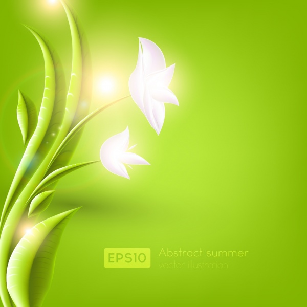 Green Leafs Background ((eps (20 files)
