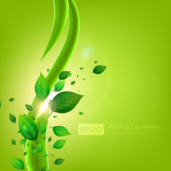 Green Leafs Background ((eps (20 files)